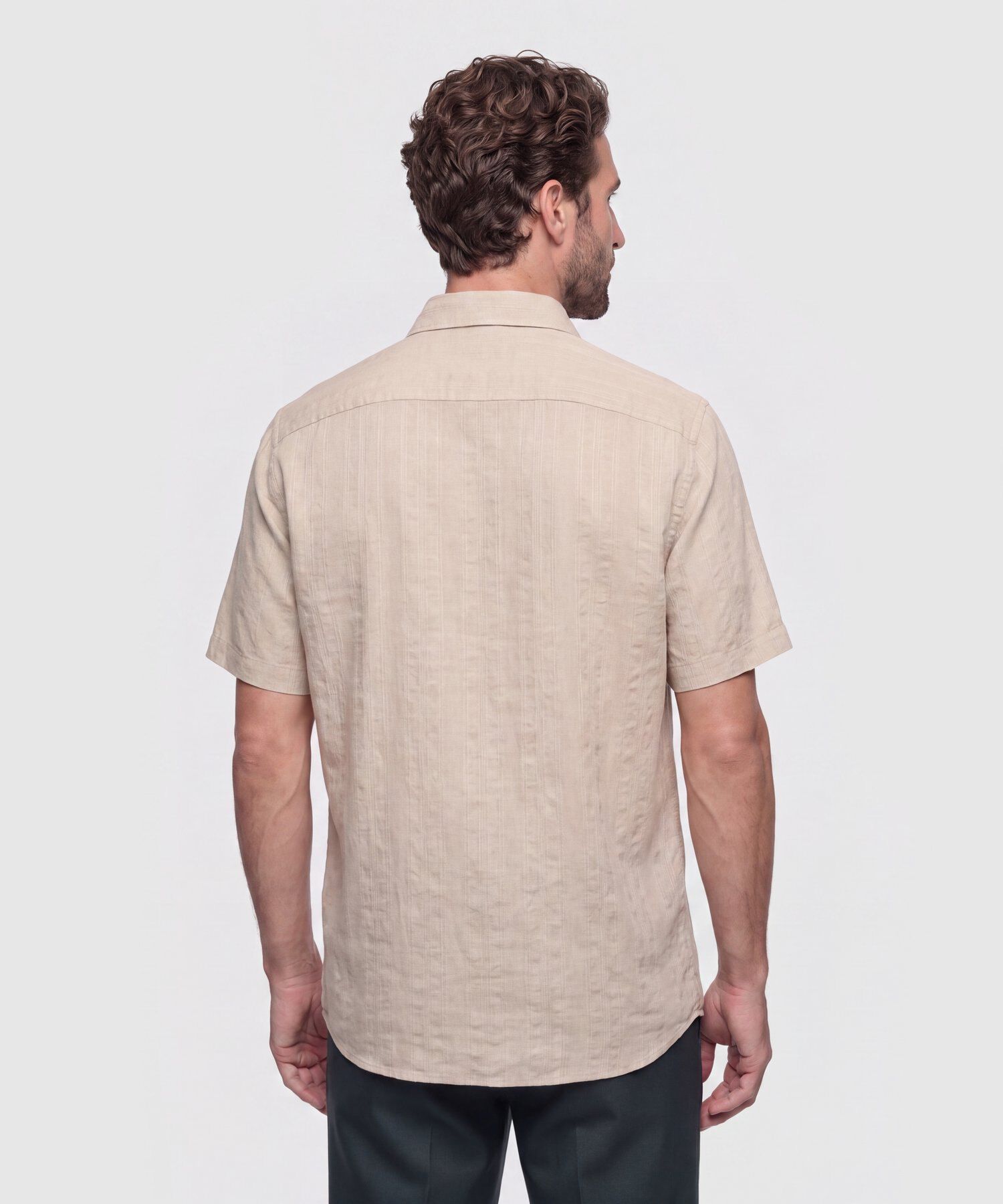 Camisa Manga Corta Texturizada para Hombre