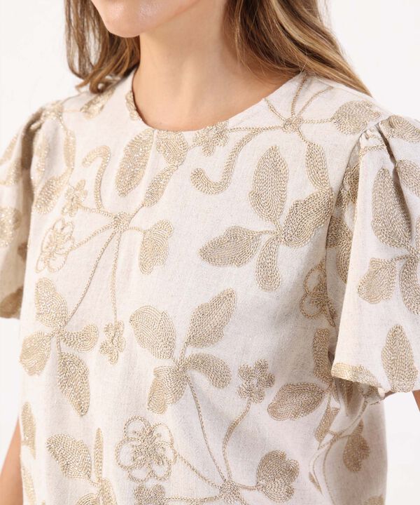 Blusa Con Manga Mariposa Y Cuello Redondo