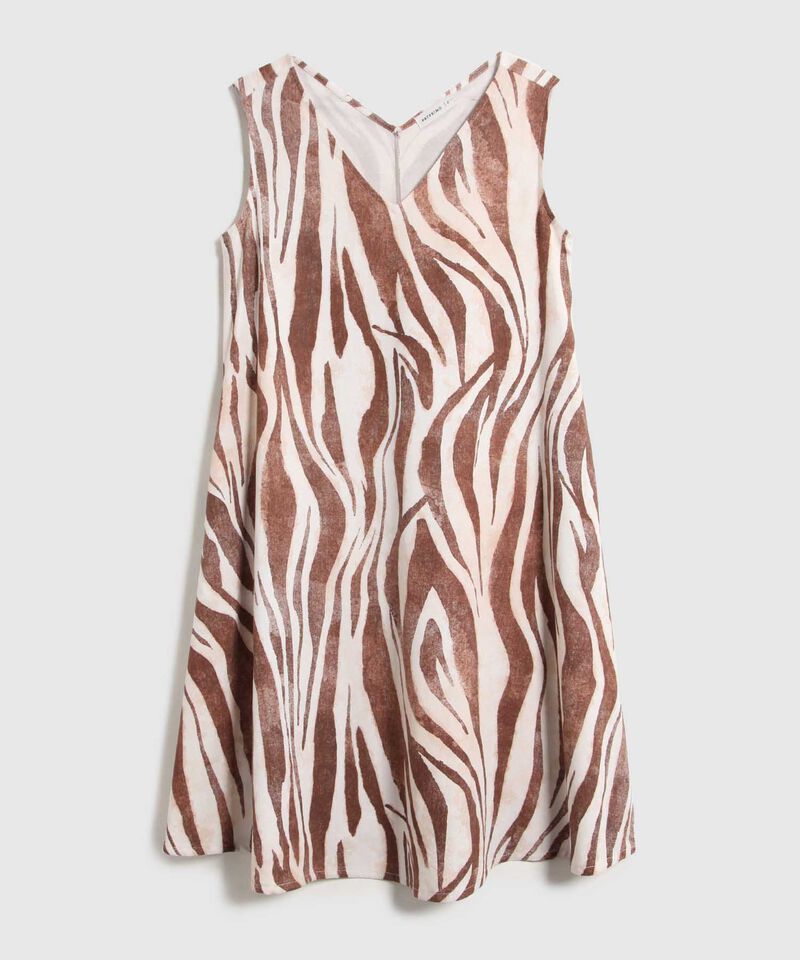 Vestido Corto Estampado Manga Sisa 