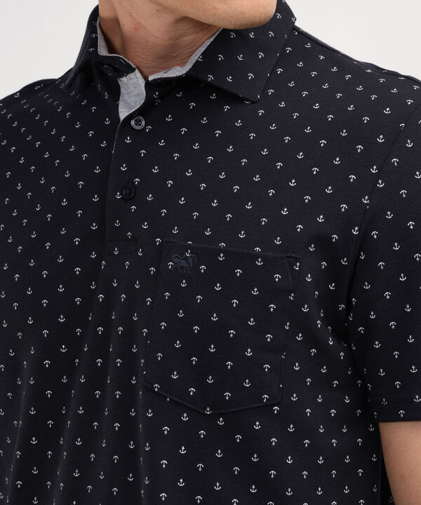 Polo Cuello Maquina Estampada