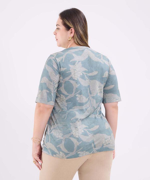 Camiseta Estampado Botánico