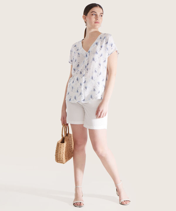 Blusa Estampado de Hojas image number null