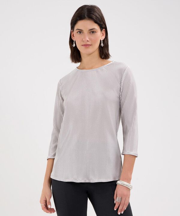 Blusa Plisada Efecto Metalizado image number null