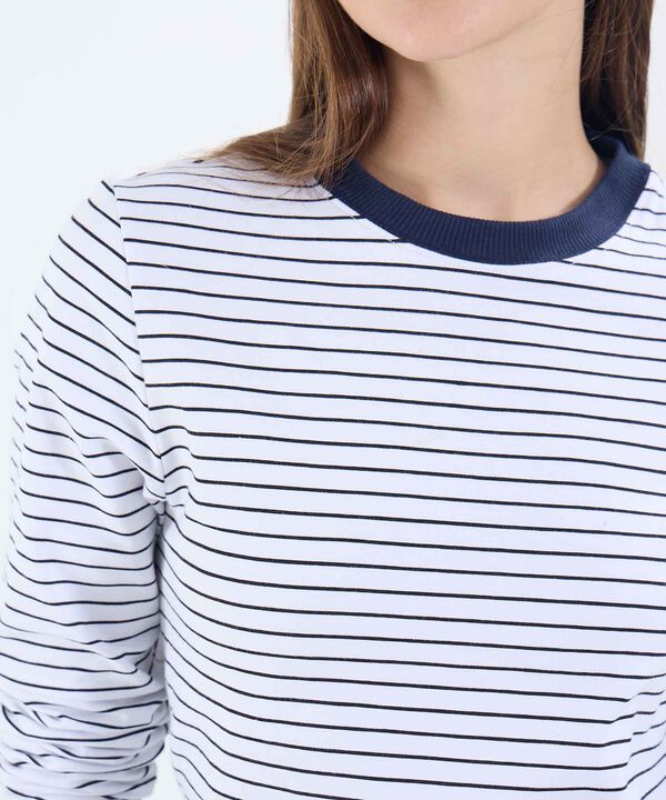 Camiseta Manga Larga A Rayas image number null