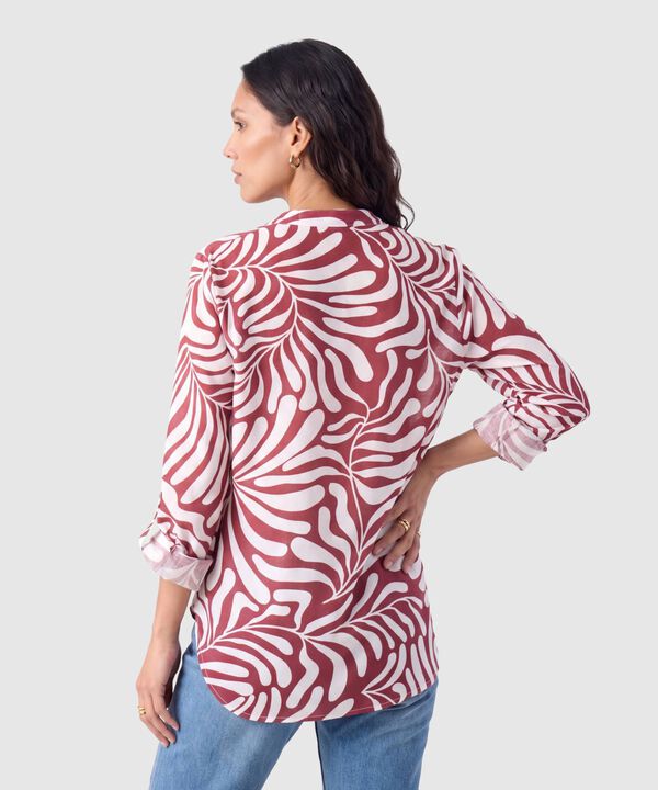 Blusa Manga Ajustable Para Mujer