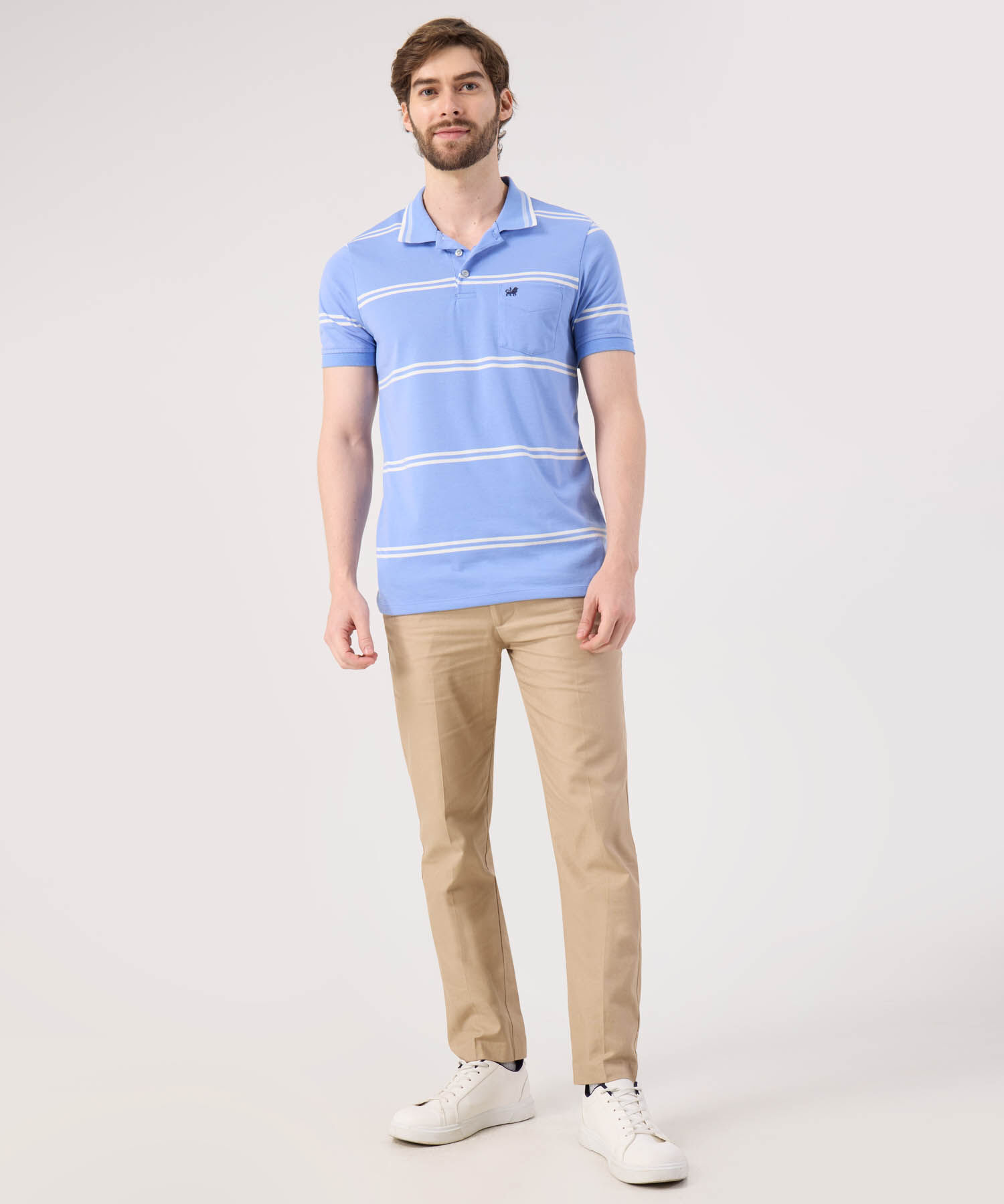 Polo A Rayas Con Bolsillo 