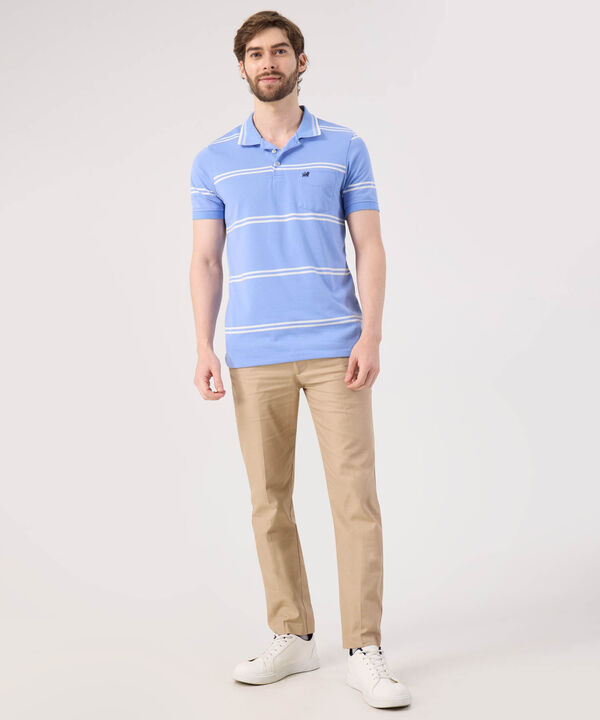 Polo A Rayas Con Bolsillo 