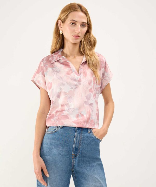 Blusa Satinada Estampada image number null