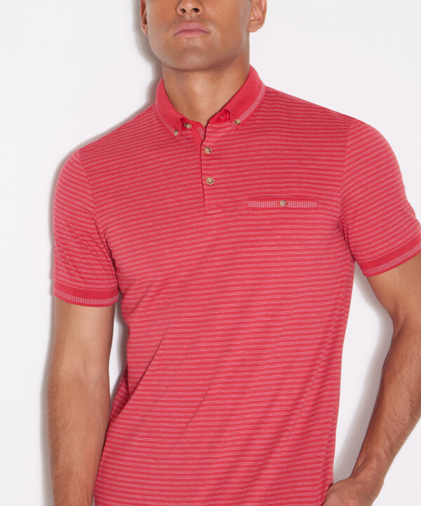 Polo Cuello Tejido Con Pechera Tejida
