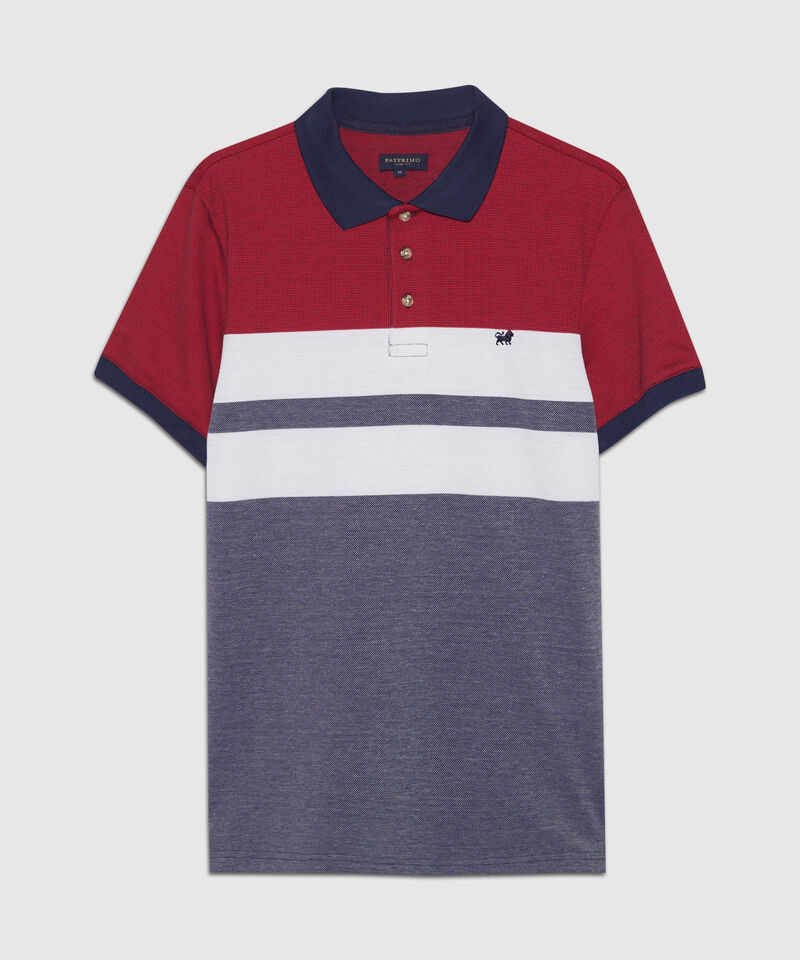Polo Listador Cuello Y Puños Tejido