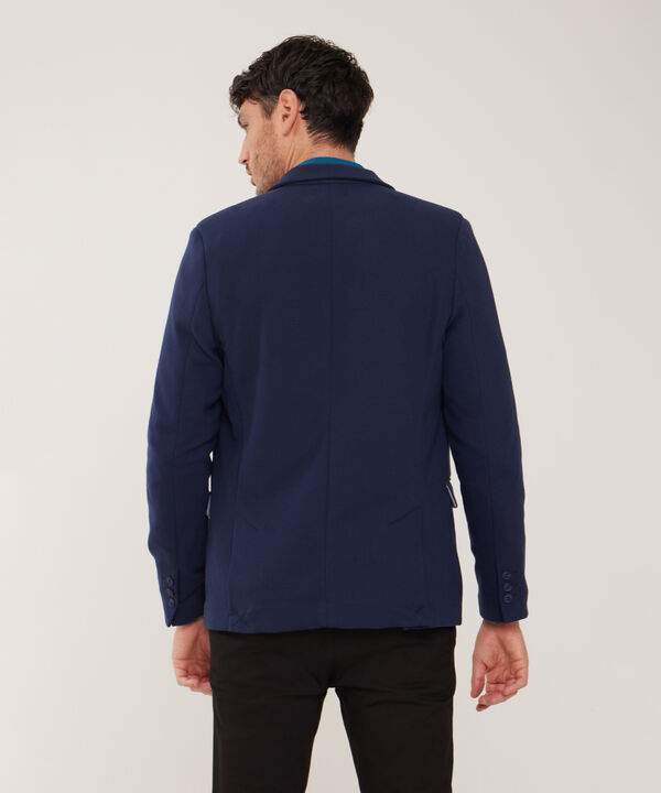 Blazer En Punto Unicolor