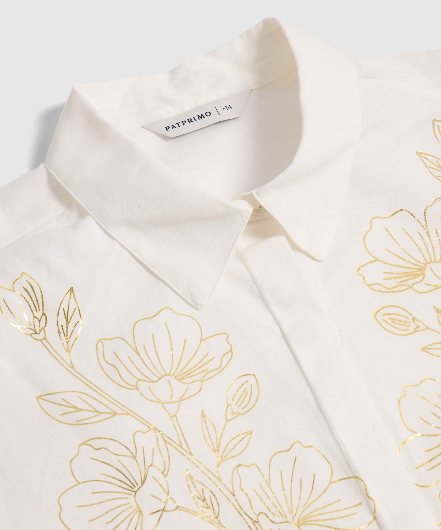 Camisa Manga Corta Con Aplique Para Mujer Curvy