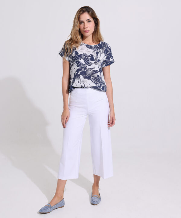 Pantalón Culotte Unicolor image number null