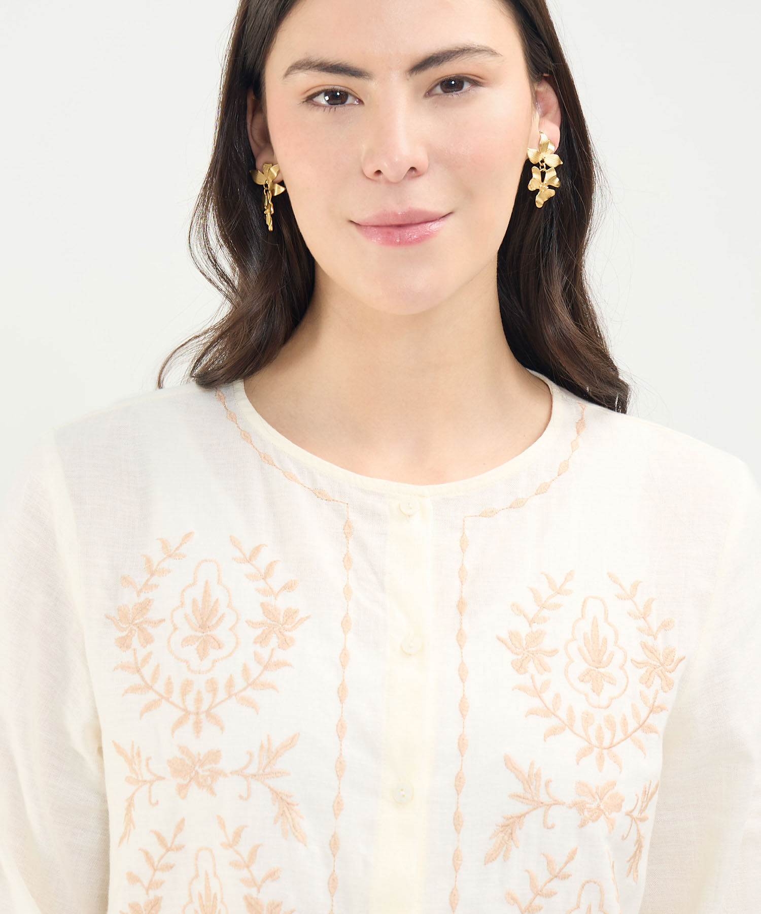 Blusa Bordado Botánico