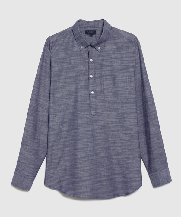 Camisa Manga Larga Con Media Pechera