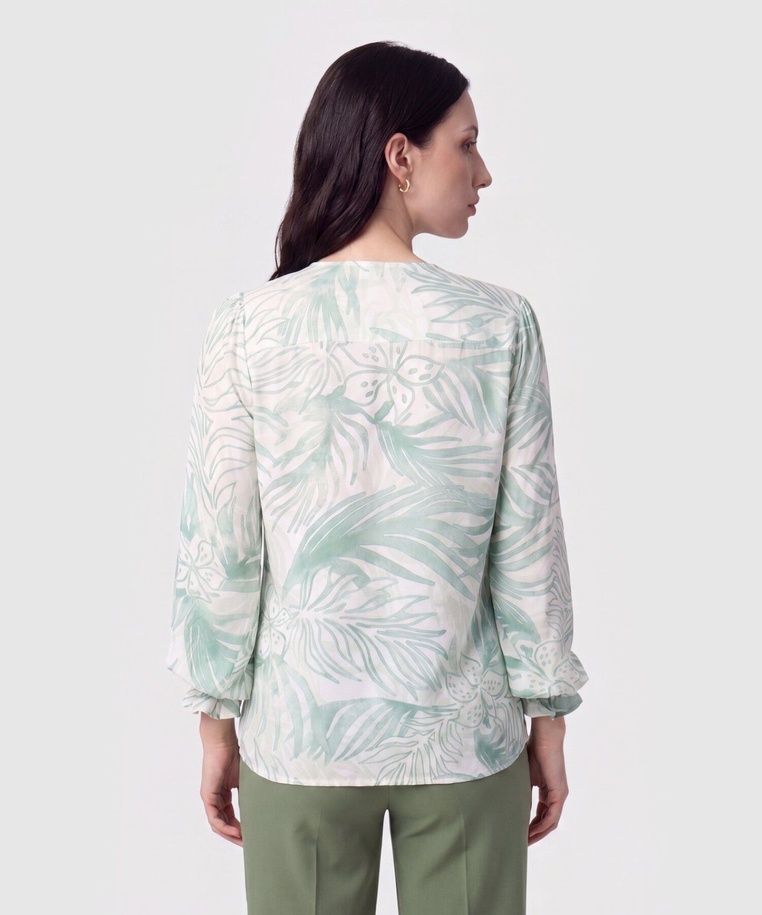 Blusa con Cuello de Amarre para Mujer