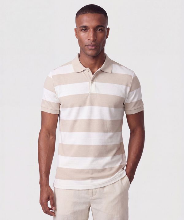 Polo Slim Fit A Rayas Para Hombre image number null