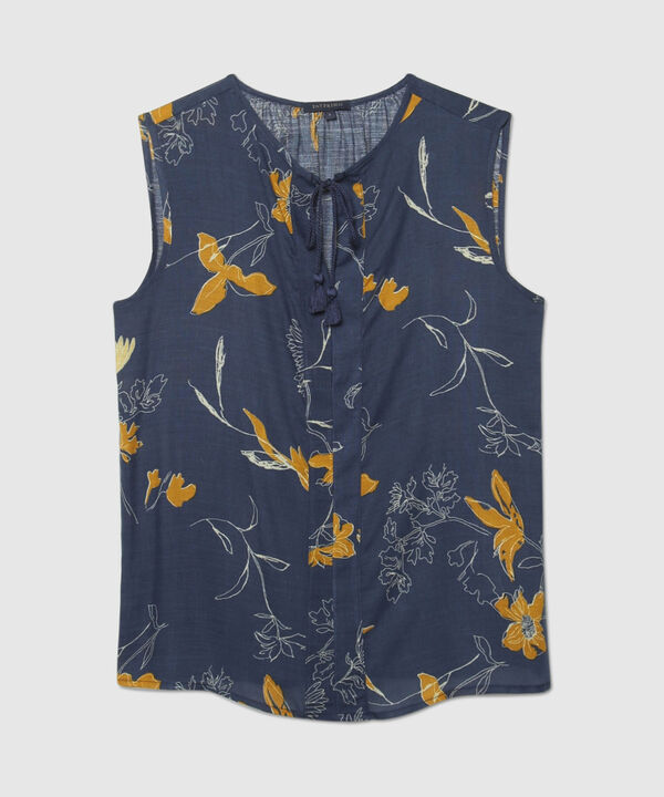 Blusa Estampada Manga Sisa