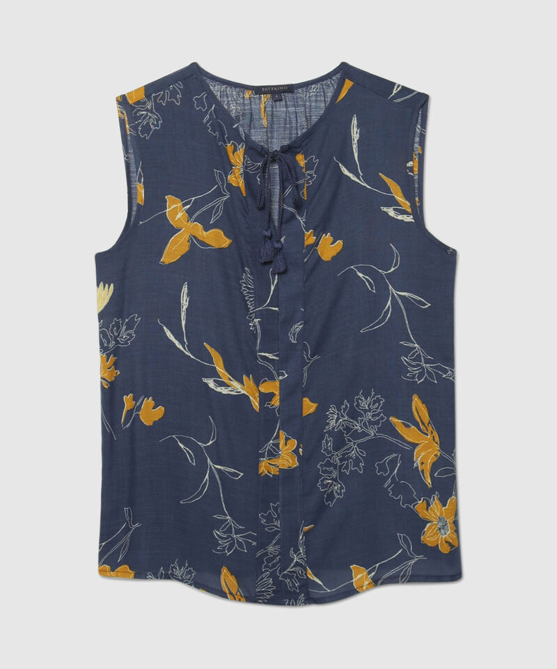 Blusa Estampada Manga Sisa