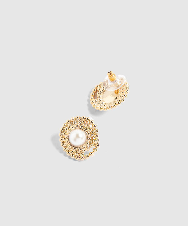 Aretes Dorados con Perlas image number null