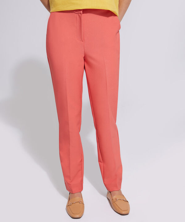 Pantalón Tiro Alto Unicolor Con Detalle En Pretina image number null