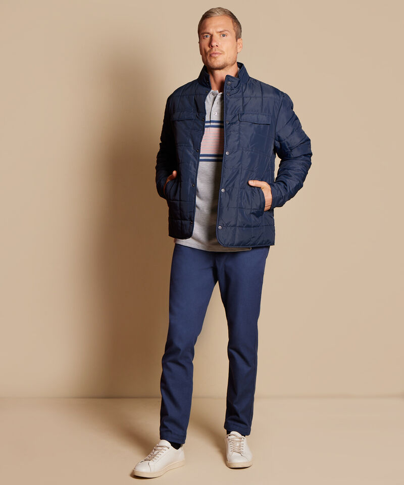 Polo Preteñida, Cuello Y Puños Tejidos Unicolor, Sin Bolsillo Y Silueta Regular Fit