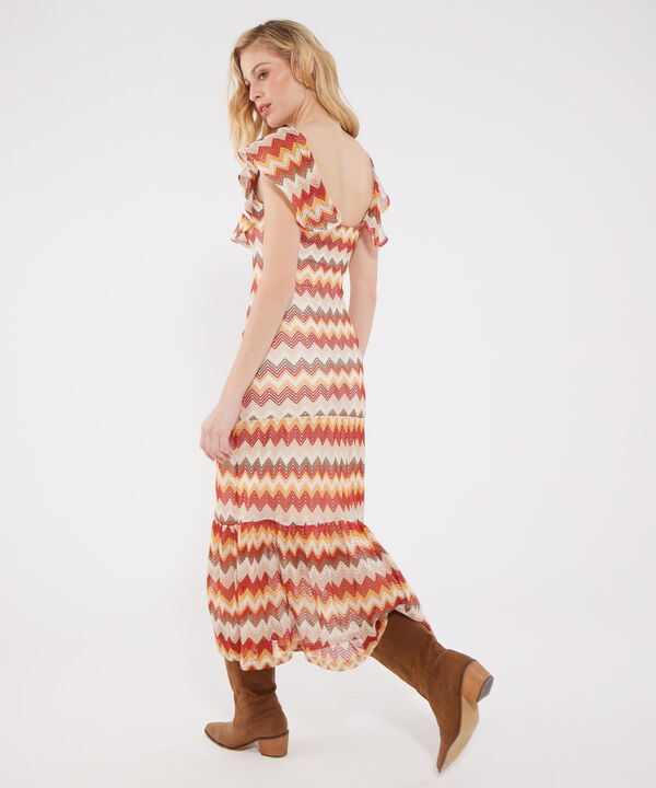 Vestido Con Arandela En Escote image number null
