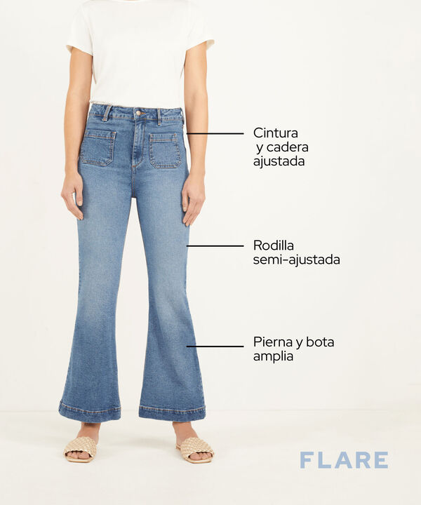 Jegging Fleare Tono Azul Oscuro