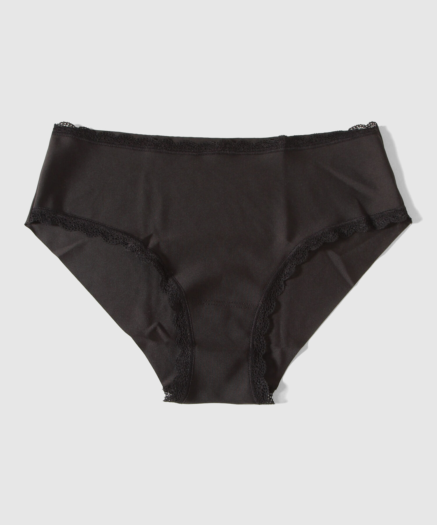 Panty Clásico Unicolor Con Elástico Visible