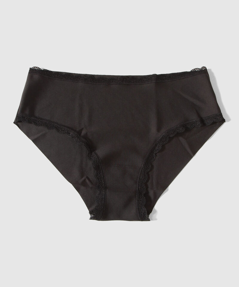 Panty Clásico Unicolor Con Elástico Visible