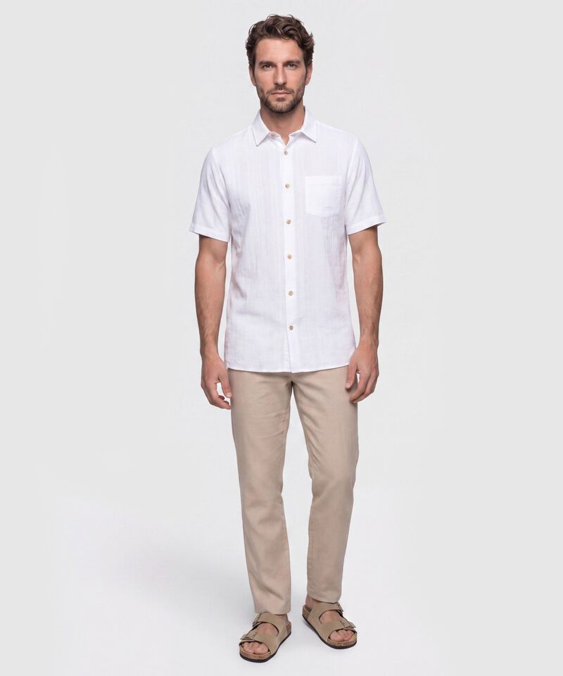 Camisa Manga Corta Texturizada para Hombre