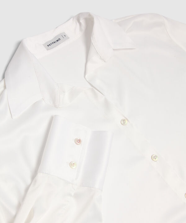 Camisa Unicolor Satinada  image number null