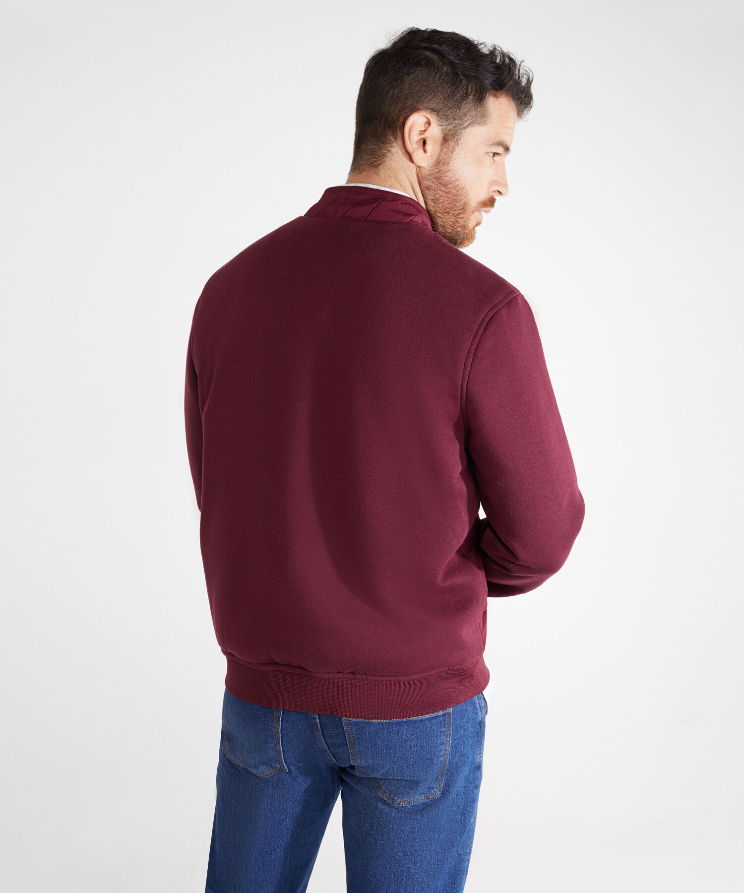 Chaqueta Acolchada De Punto Y Plano