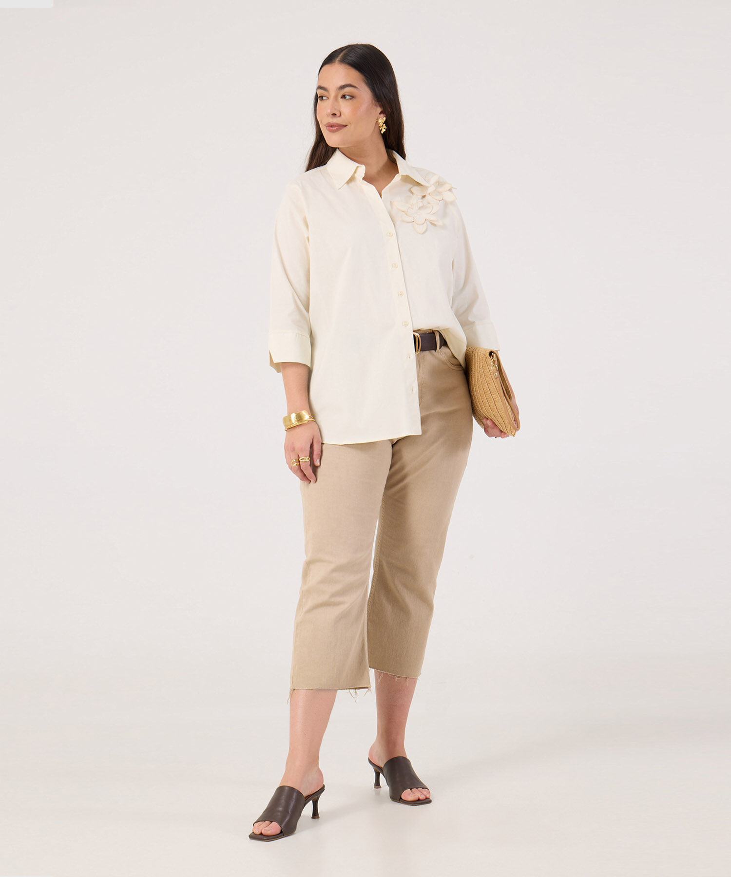 Camisa Manga Corta Para Mujer