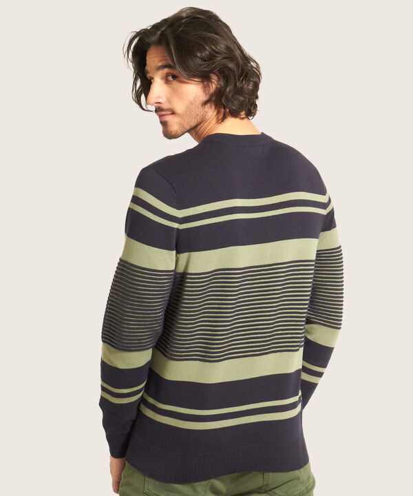 Saco Cuello Redondo De Rayas Con Textura