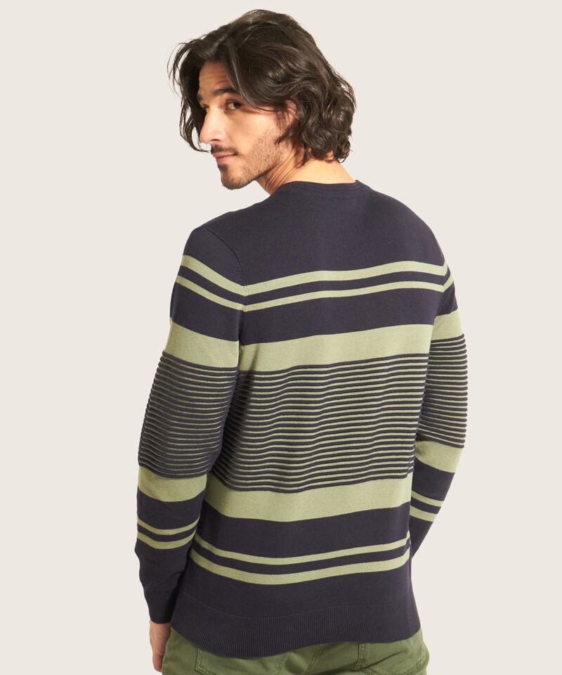 Saco Cuello Redondo De Rayas Con Textura