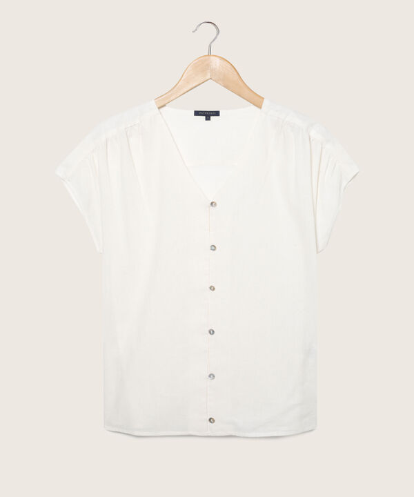 Blusa Manga Rodada Corta Cuello En V