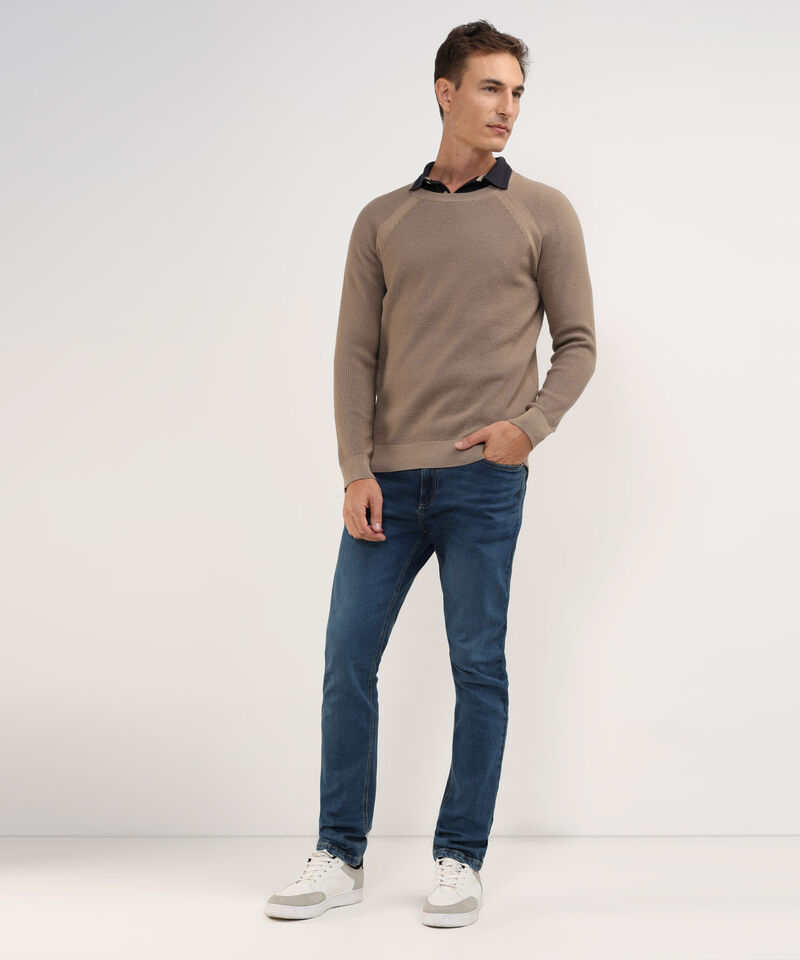 Saco Cuello Redondo Con Texturas