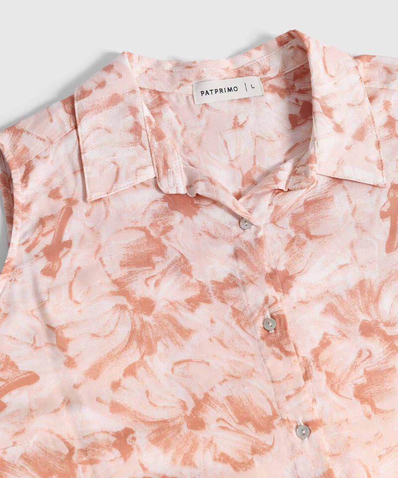 Blusa Estampada Manga Sisa 