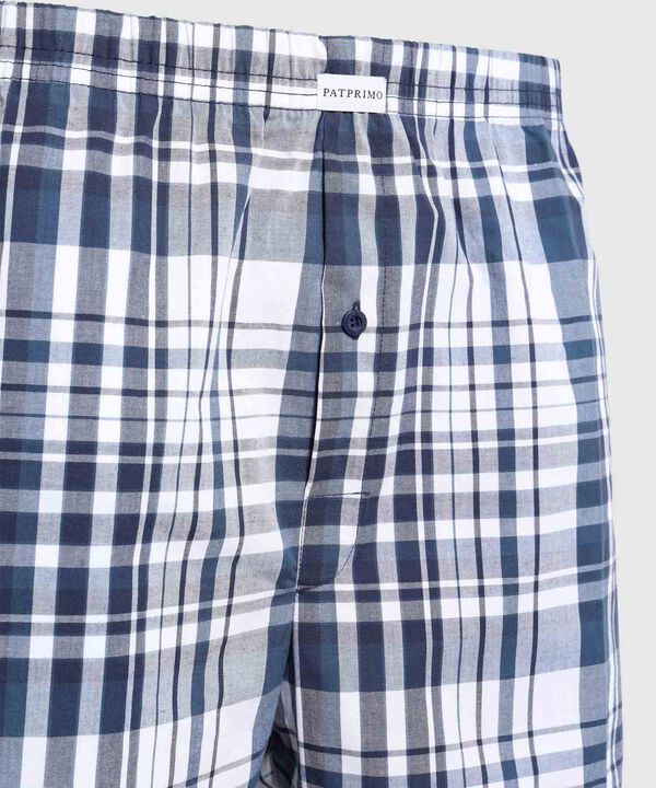 B&oacute;xer A Cuadros de Tela Plana para Hombre image number null