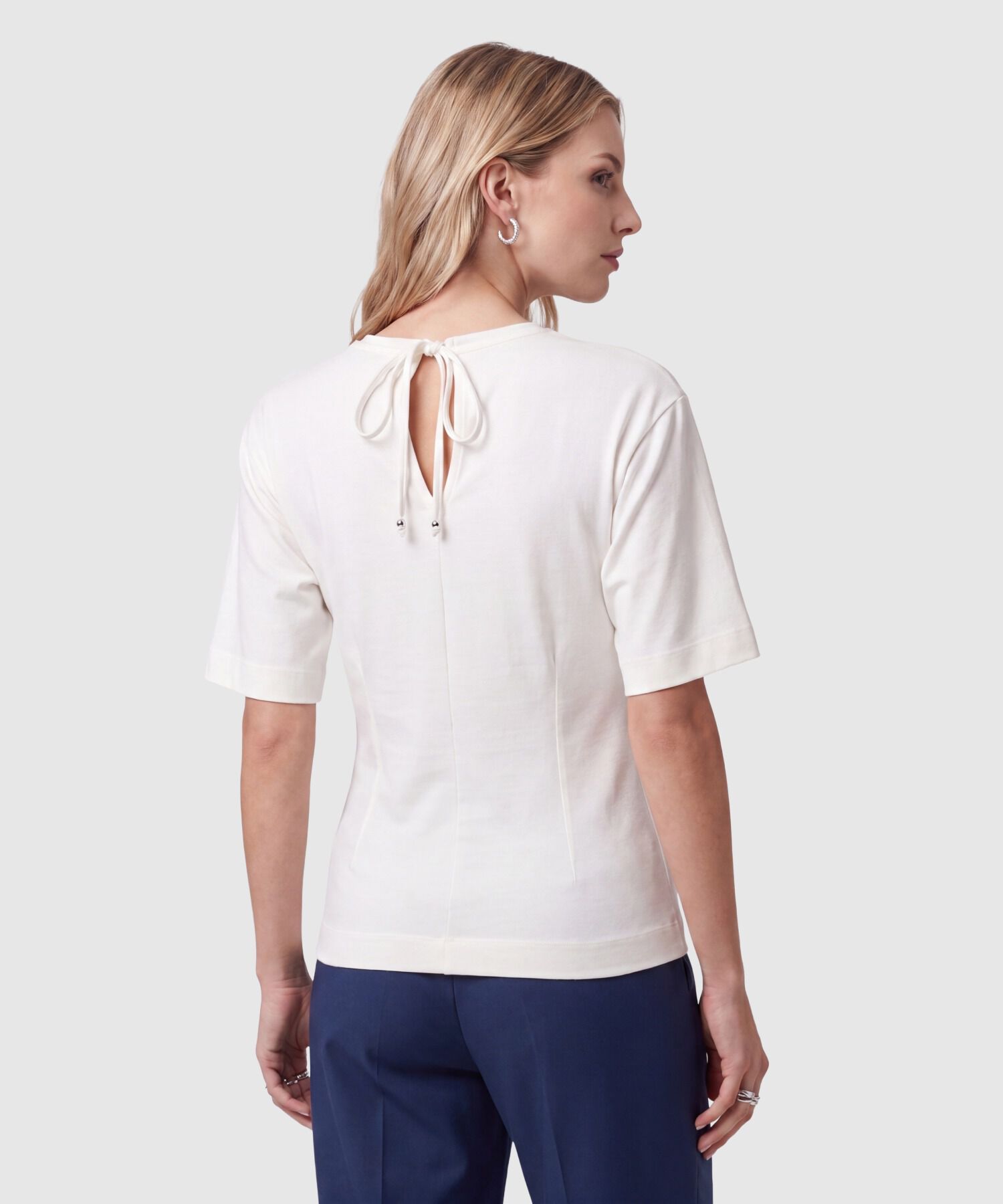 Camiseta Manga Corta Con Lazo Espalda Mujer