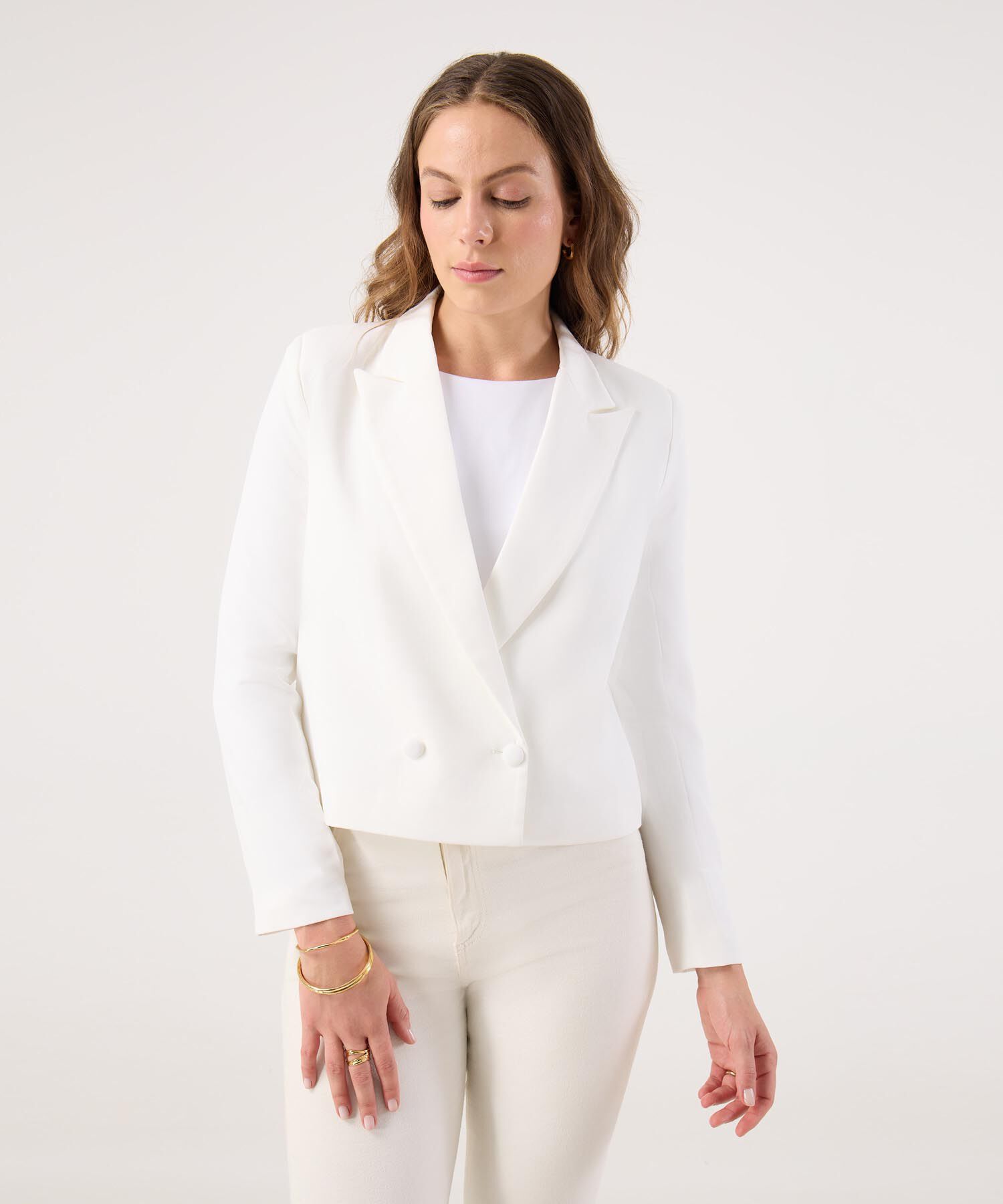 Blazer Con Diseño Cruzado 
