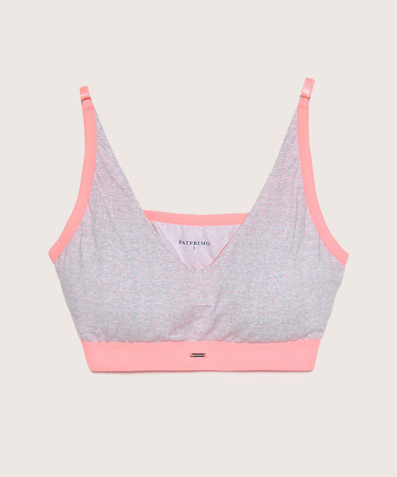 Top Triangular Algodón Estampado