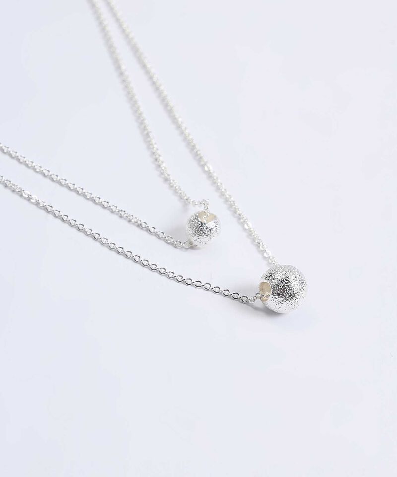 Set de Accesorios Collar Doble Plateado