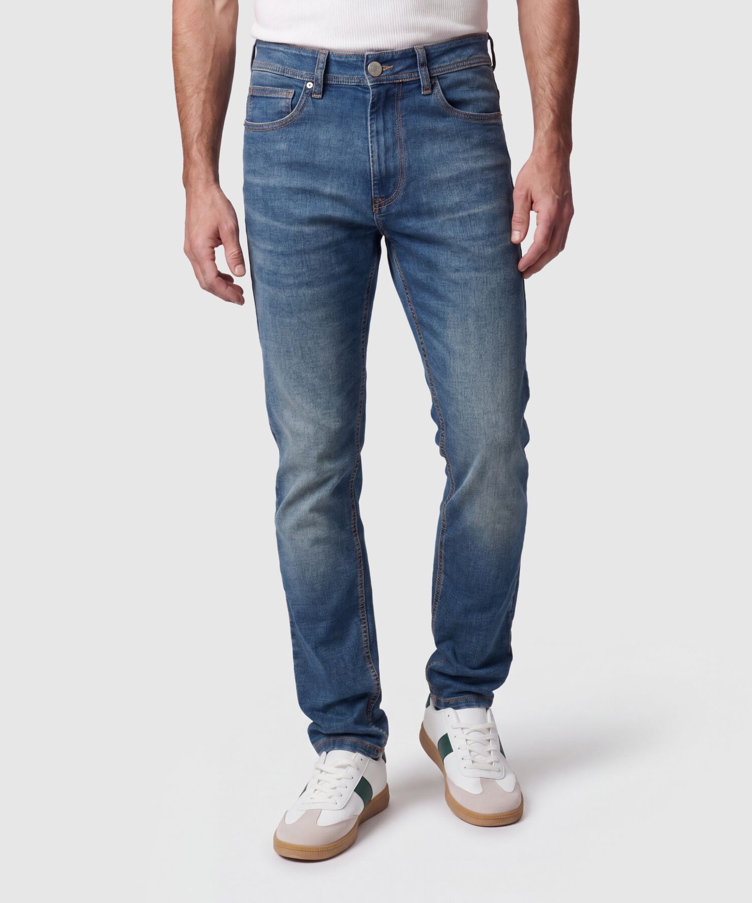 Jean Skinny Cinco Bolsillos Para Hombre