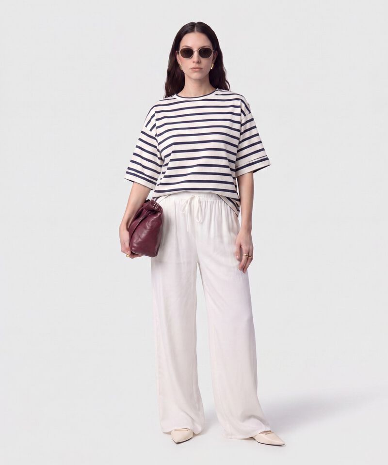 Camiseta Oversize Manga 3/4 Para Mujer