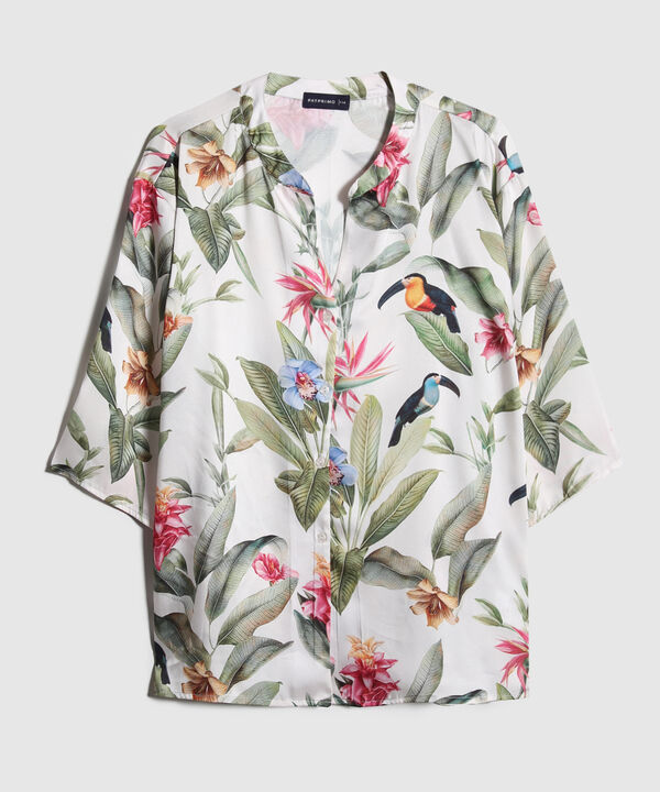Camisa Estampada Tipo Bluson