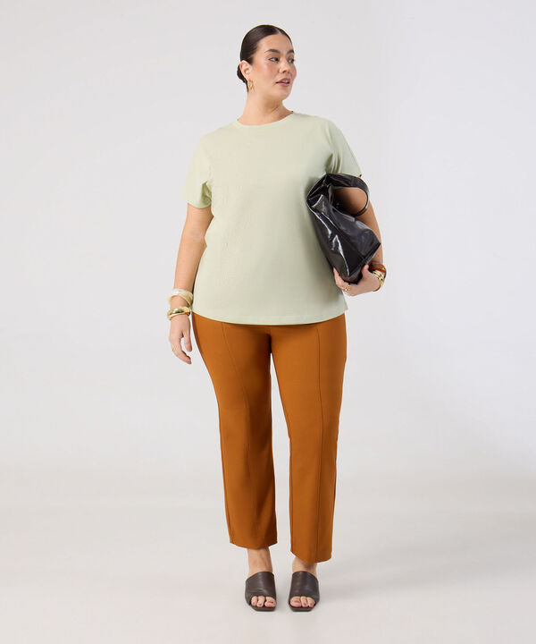 Pantal&oacute;n Con Costuras Frontales Para Mujer Curvy