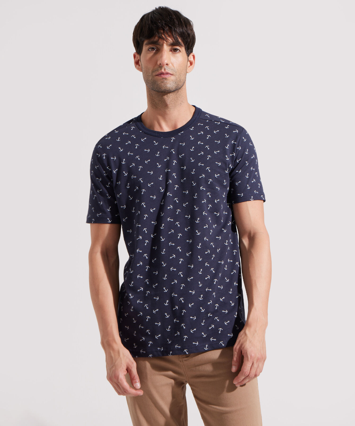 Camiseta Manga Corta Cuello Redondo Estampada