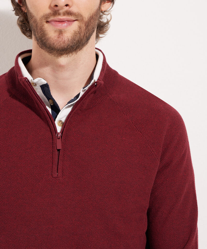 Saco Media Cremallera Unicolor Con Textura